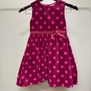 Mini Boden Spotty Velvet Fit & Flare Dress 6/7